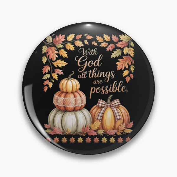 Item preview, Lace Fall Floral Pumpkin With God All Things Are Possible designed and sold by CraftyCuttable.