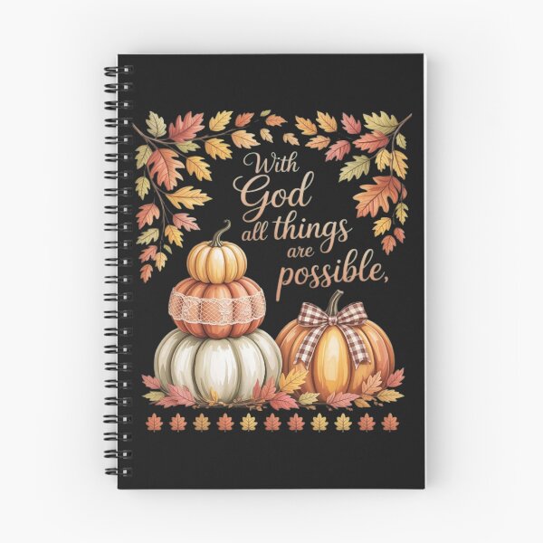 Item preview, Lace Fall Floral Pumpkin With God All Things Are Possible designed and sold by CraftyCuttable.
