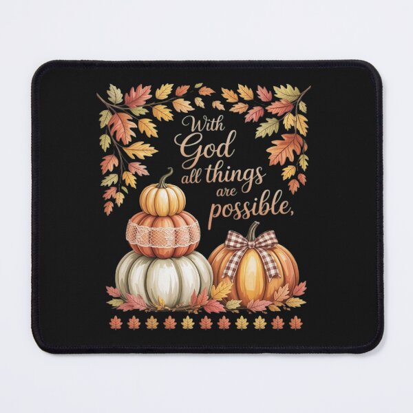 Item preview, Lace Fall Floral Pumpkin With God All Things Are Possible designed and sold by CraftyCuttable.