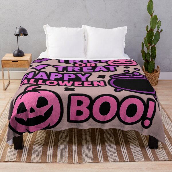 Item preview, Rick or Treat – Happy Halloween Boo! Retro Pink & Purple Spooky Design designed and sold by Nest & Thread.