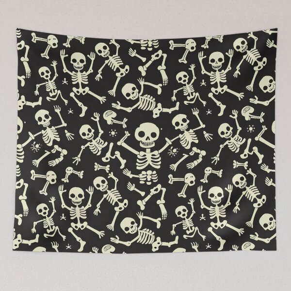 Item preview, Dancing Skeletons Pattern – Funny Spooky Halloween Bones Design designed and sold by Bratak.
