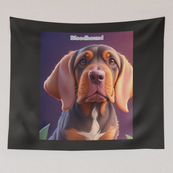 Item preview, Majestic Bloodhound Dog with Expressive Eyes and Warm Color Palette designed and sold by KJ-Books.