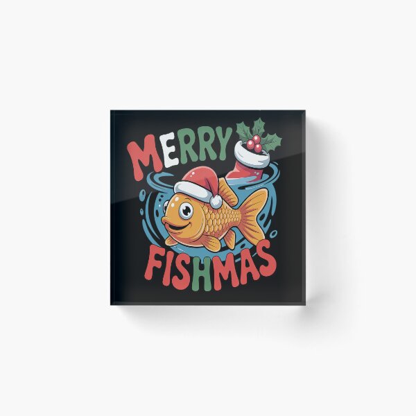 Item preview, Merry Fishmas Santa Fishing Funny Fisherman Christmas designed and sold by VladoZork.