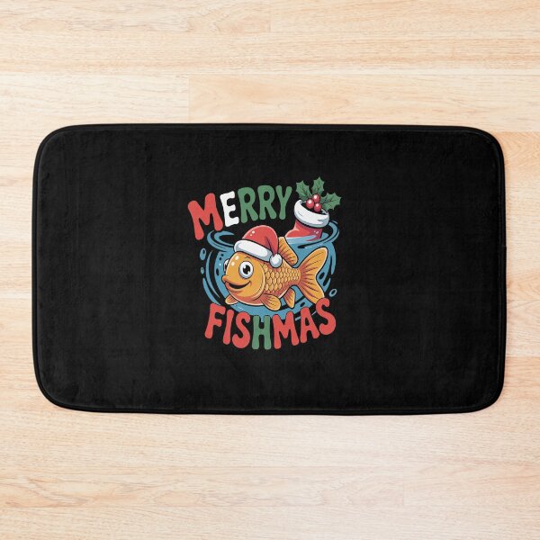 Item preview, Merry Fishmas Santa Fishing Funny Fisherman Christmas designed and sold by VladoZork.