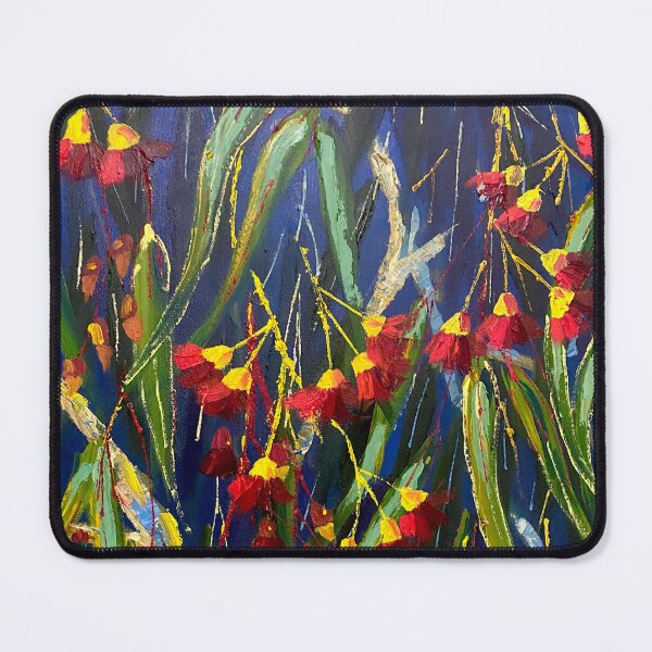 Item preview, Red flowers and gum leaves designed and sold by GlennFinlayArt.