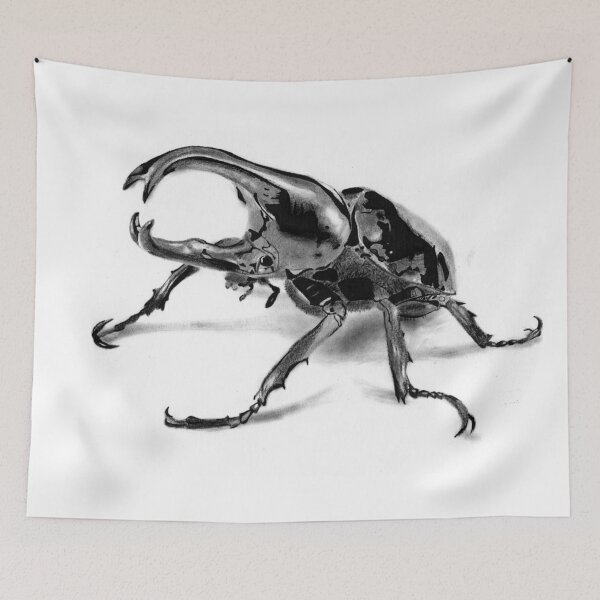 Item preview, Rhino / Rhinoceros Beetle Sketch designed and sold by hamdrawings.