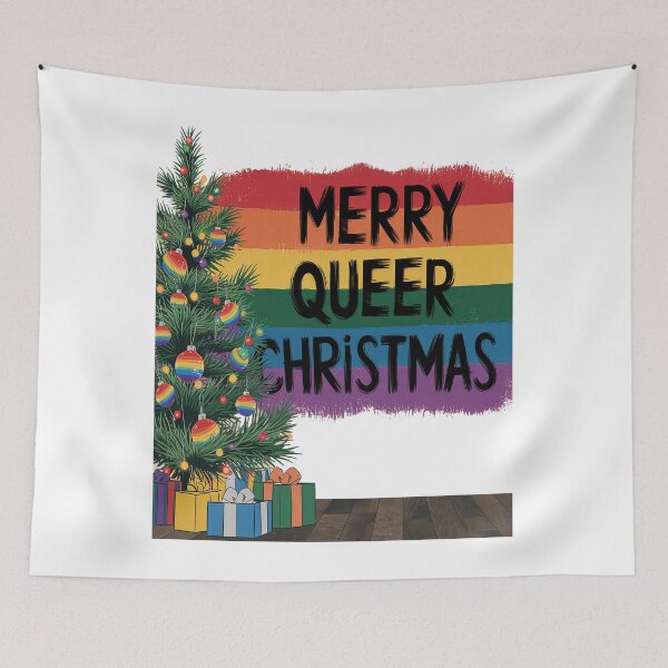Item preview, merry queer christmas  tree LGBT designed and sold by VladoZork.