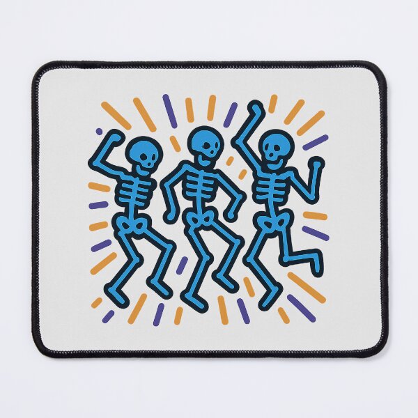 Item preview, Dancing Skeletons in Motion – Keith Haring-Inspired Halloween Art designed and sold by Bratak.