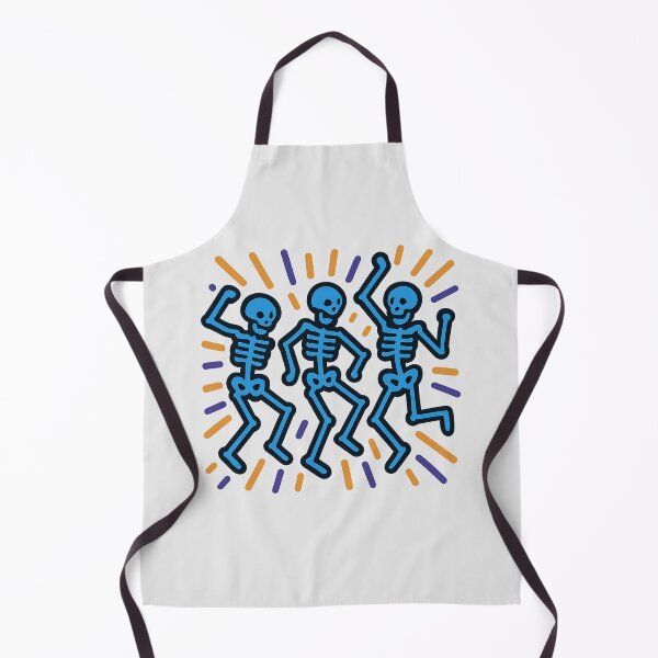 Item preview, Dancing Skeletons in Motion – Keith Haring-Inspired Halloween Art designed and sold by Bratak.
