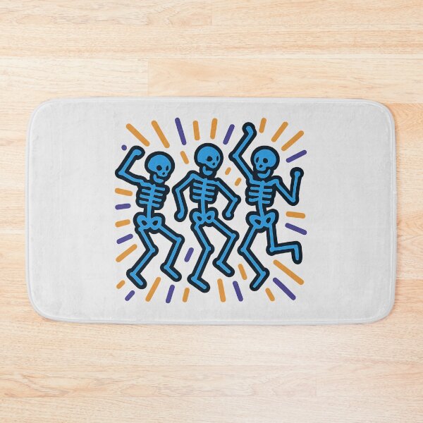 Item preview, Dancing Skeletons in Motion – Keith Haring-Inspired Halloween Art designed and sold by Bratak.