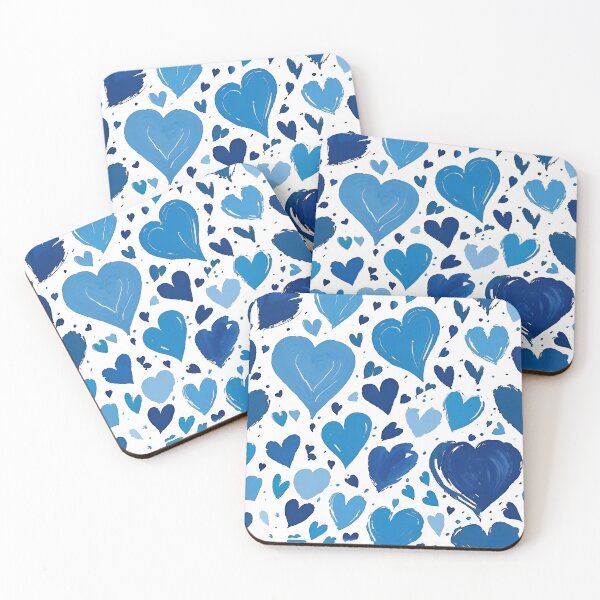 Item preview, Blue Hearts Love Pattern designed and sold by Dream Garden.