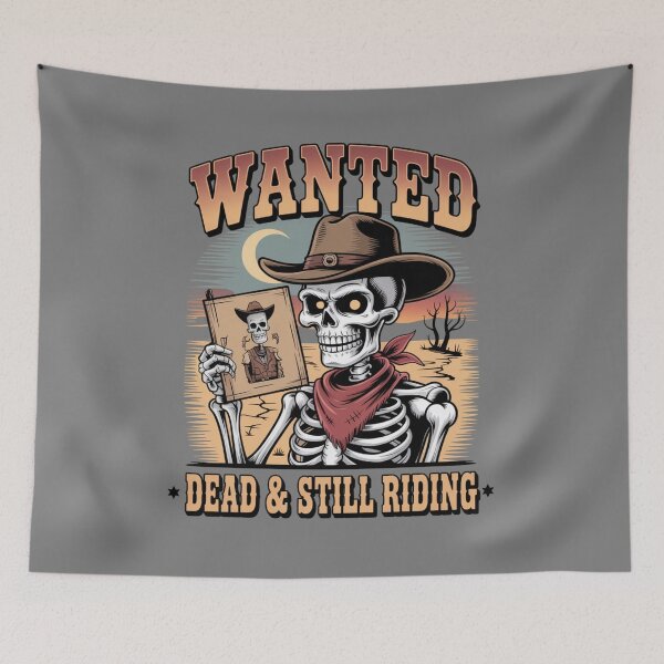 Item preview, cowboy ghost rider - wild west undead - grunge cowboy - skeleton gunslinger - cowboy skeleton - wild west skeleton - outlaw skeleton - vintage western - desert skeleton cowboy - creepy cowboy designed and sold by JansenGS.
