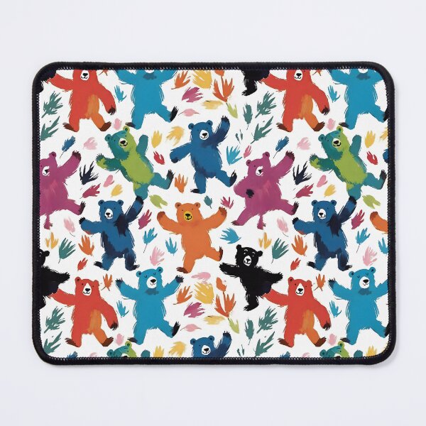Item preview, Playful Bears and Abstract Shapes Pattern designed and sold by Dream Garden.