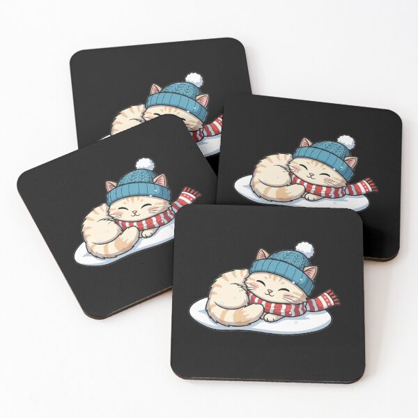 Item preview, Cute Winter Cat Cartoon Design designed and sold by RabeeaPrintOo.