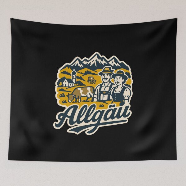 Item preview, Allgäu Alpine Landscape Illustration designed and sold by Boogosh.