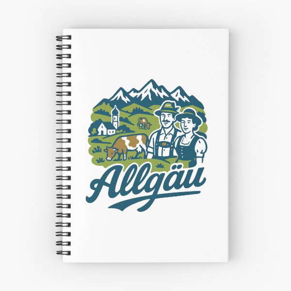 Item preview, Allgäu Scenic Mountain Illustration designed and sold by Boogosh.