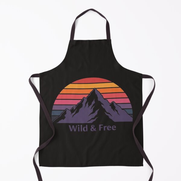 Aperçu de l'œuvre T-shirt rétro Wild Free Mountain - T-shirt coucher de soleil années 70 - Vintage Outdoor - Cadeau pour amoureux de la nature créée et vendue par tigerlabuk.