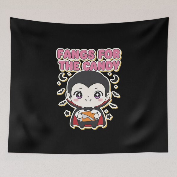 Item preview, Fangs for the Candy – Cute Kawaii Vampire Halloween designed and sold by House of Angel Jams.