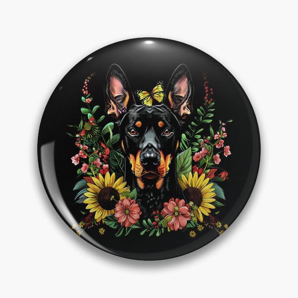 Item preview, Funny Dobermann Flowers Floral Colorful Mom Dad Kids designed and sold by rafaeltto.