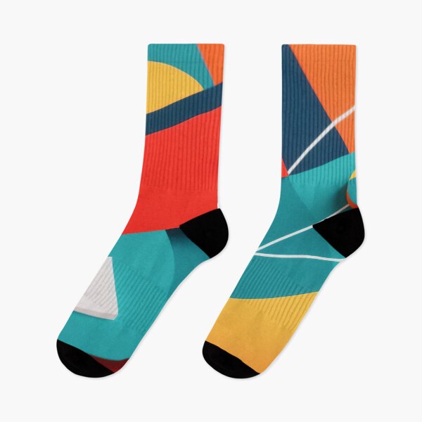 Item preview, Modern Abstract Geometric Design with Colorful Shapes in Red Blue Yellow and Teal Minimal Art Style designed and sold by Mimoshi ⭐⭐⭐⭐⭐.