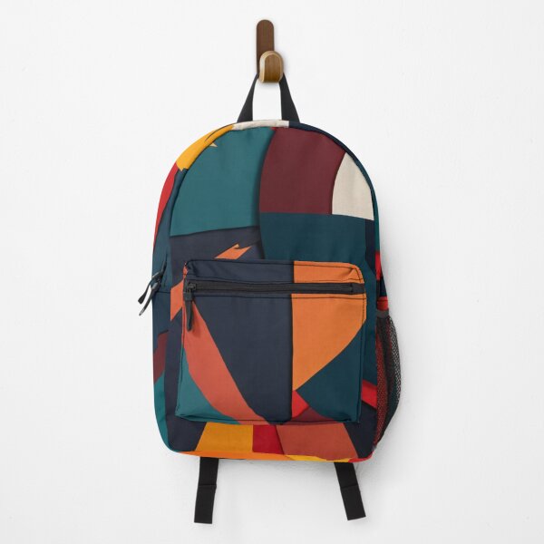 Item preview, Modern Abstract Geometric Shapes in Bold Blue Orange and Red Colors Creating Dynamic Contemporary Art Composition designed and sold by Mimoshi ⭐⭐⭐⭐⭐.
