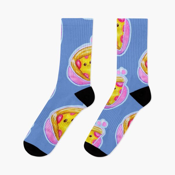 Item preview, Thinking of Pizza kawaii watercolor illustration food art  designed and sold by happiartworks .