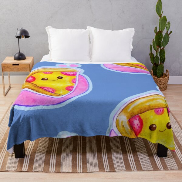 Item preview, Thinking of Pizza kawaii watercolor illustration food art designed and sold by happiartworks .