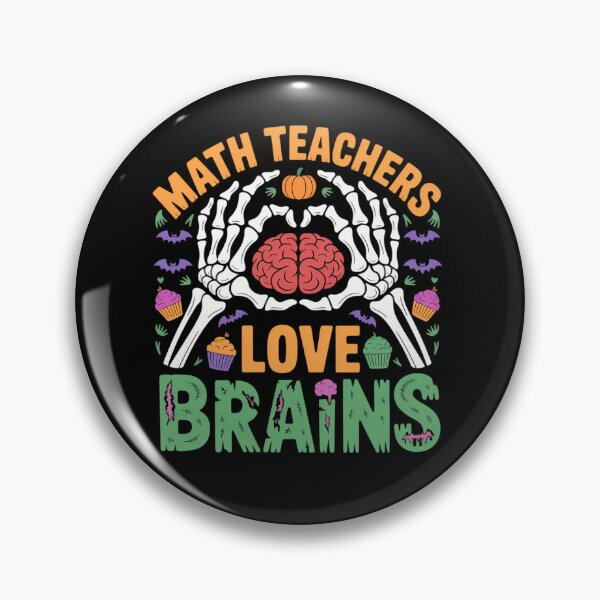 Item preview, Math Teacher Love Brain Heart Skeleton Hand Zombie Halloween designed and sold by JonBarnes22.