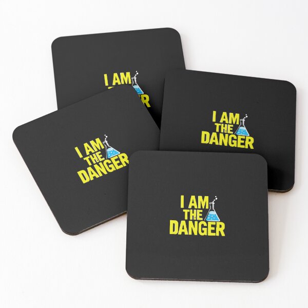 Item preview, I AM THE DANGER” Neon Text Logo — Breaking Bad Inspired Design with Blue Chemistry Flask designed and sold by PixelVibe782.