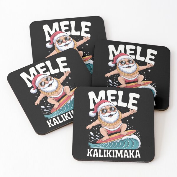 Item preview, Mele Kalikimaka Hawaiian Christmas Hawaii Surfing Santa designed and sold by JonBarnes22.