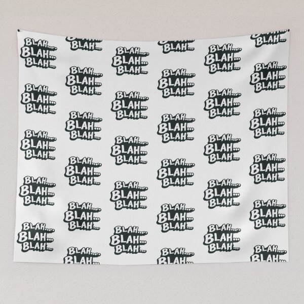Item preview, BLAH… BLAH… BLAH…” Text Design — Bold White Letters with Black Outline, Sarcastic and Playful Expression designed and sold by PixelVibe782.