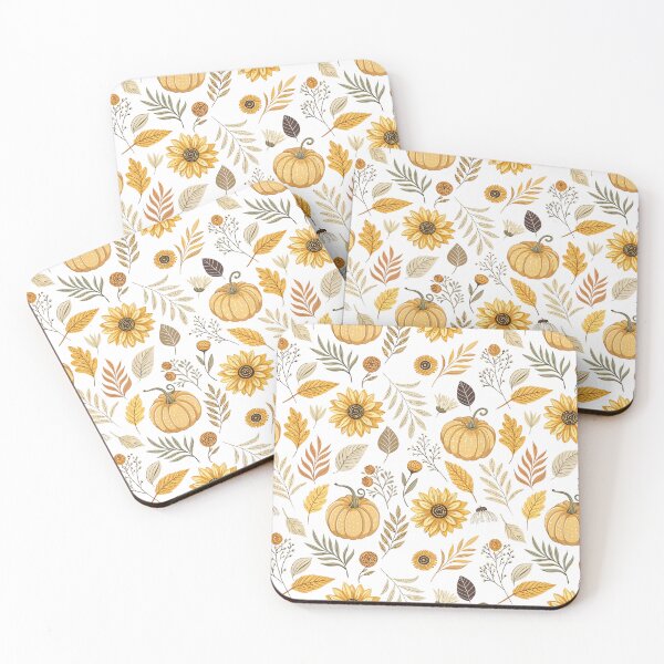 Item preview, A warm and beautiful autumn design with pumpkins, amber leaves and sunflowers designed and sold by Merrylands Artshop.