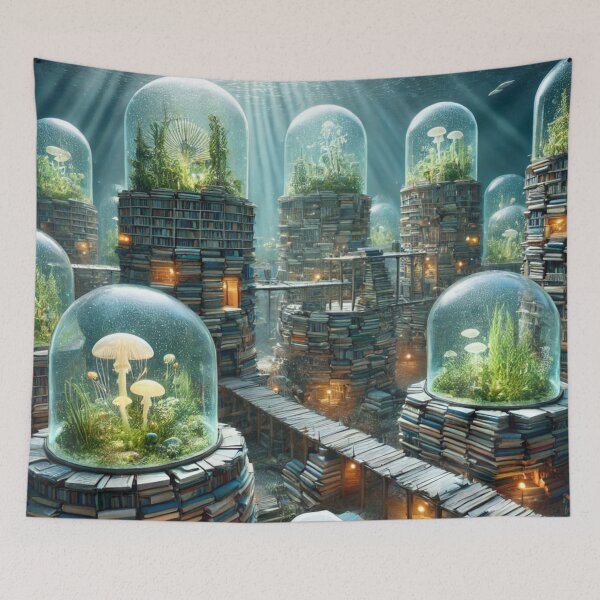 Item preview, The Sunken Library – A Surreal City of Knowledge and Life designed and sold by Eric Nagel.
