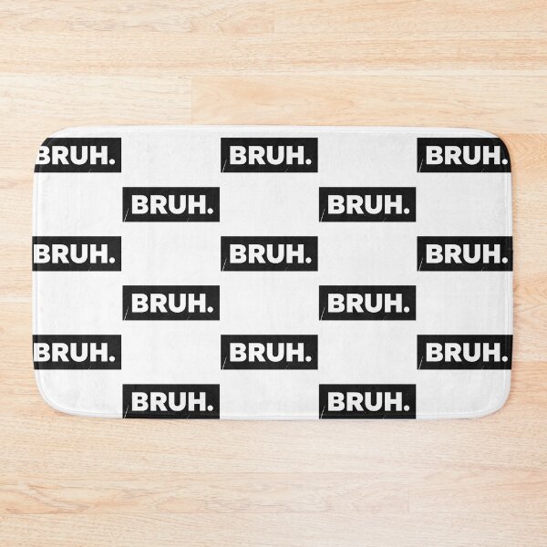 Item preview, BRUH.” Bold White Text on Distressed Black Background — Grunge Typography Expression designed and sold by PixelVibe782.
