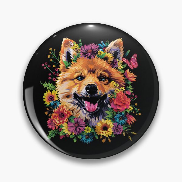 Item preview, Funny Finnish Spitz Flowers Floral Colorful Mom Dad Kids designed and sold by rafaeltto.