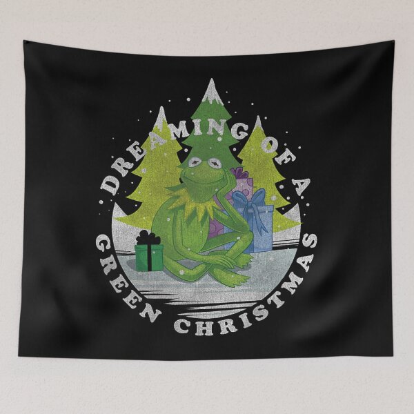 Item preview, Christmas The Muppets Kermit Dreaming Of Green  designed and sold by TREYA ALLEN.