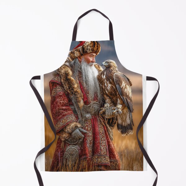Item preview, Elderly Man in Traditional Garb with Majestic Eagle designed and sold by Artessie.