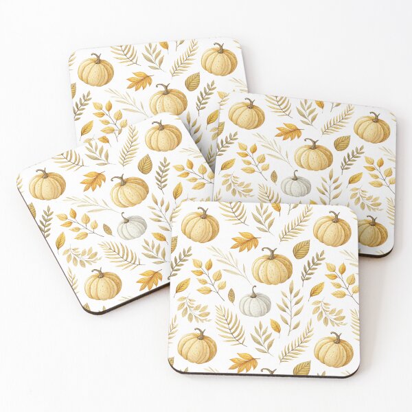 Item preview, A warm and cozy autumn design with pumpkins and amber leaves designed and sold by Merrylands Artshop.