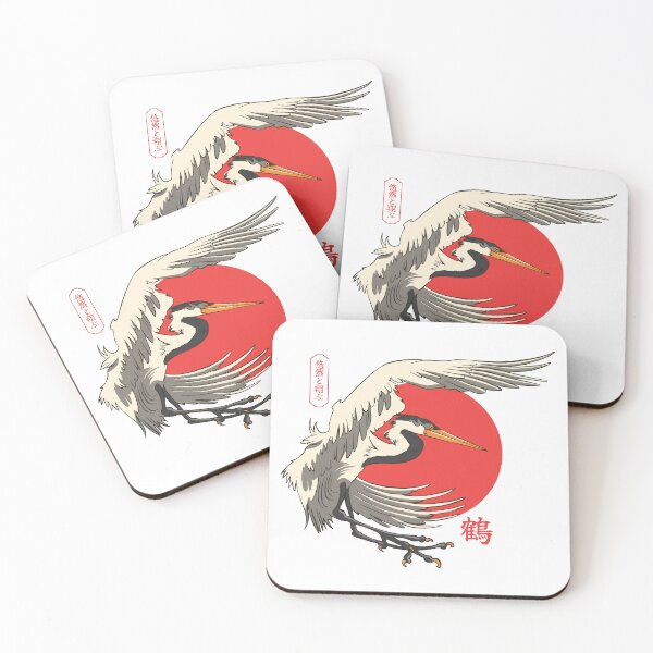 Item preview, Japanese crane with red sun designed and sold by paulrommer.