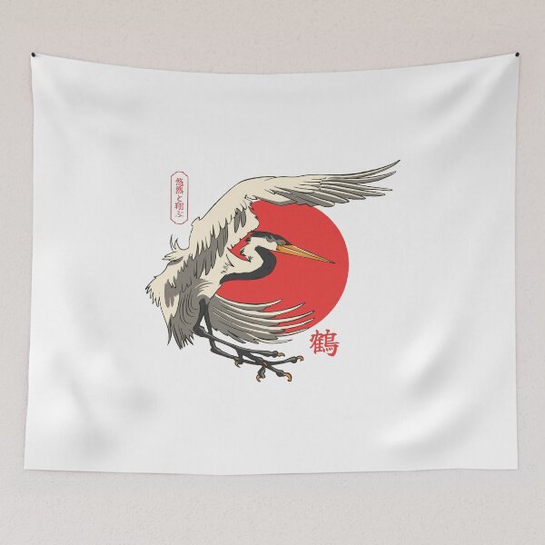 Item preview, Japanese crane with red sun designed and sold by paulrommer.