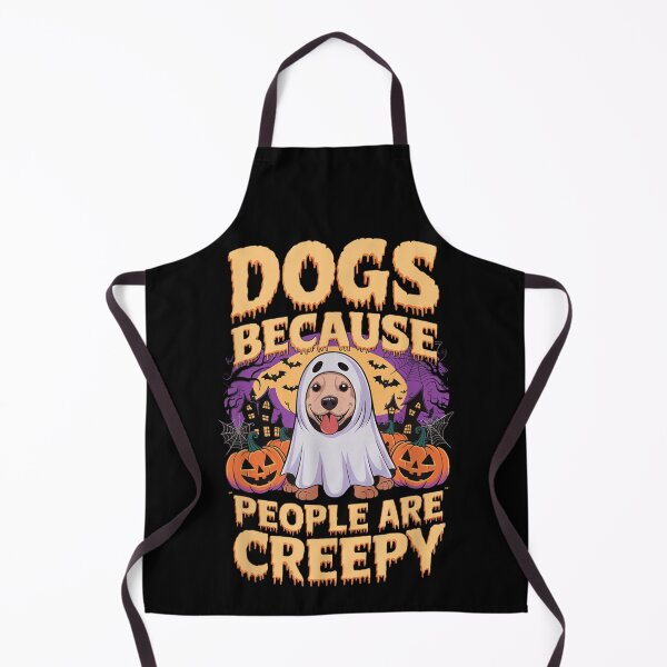 Item preview, Dogs Because People Are Creepy Funny Dog Ghost Halloween T-Shirt designed and sold by Jone Cham.