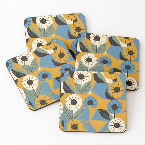 Item preview, Mid Century Style Modern Flowers, 1950s style flowers designed and sold by KolorellaS.