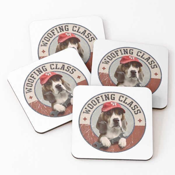 Item preview, Woofing Class Hero Vintage parody of working-class hero dog in 70s style. designed and sold by Tong4130.