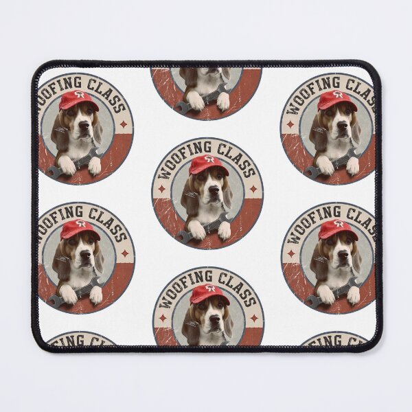 Item preview, Woofing Class Hero Vintage parody of working-class hero dog in 70s style. designed and sold by Tong4130.