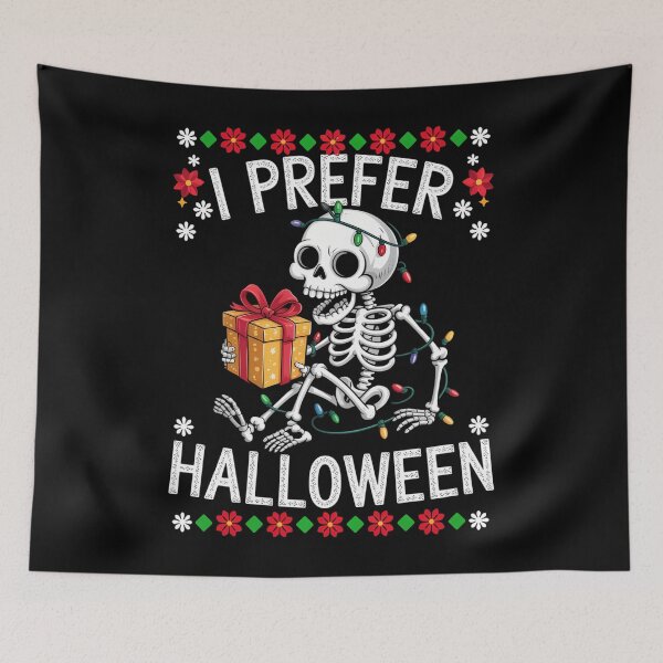 Item preview, Christmas Skeleton Halloween Xmas designed and sold by LunaCrazeArt.