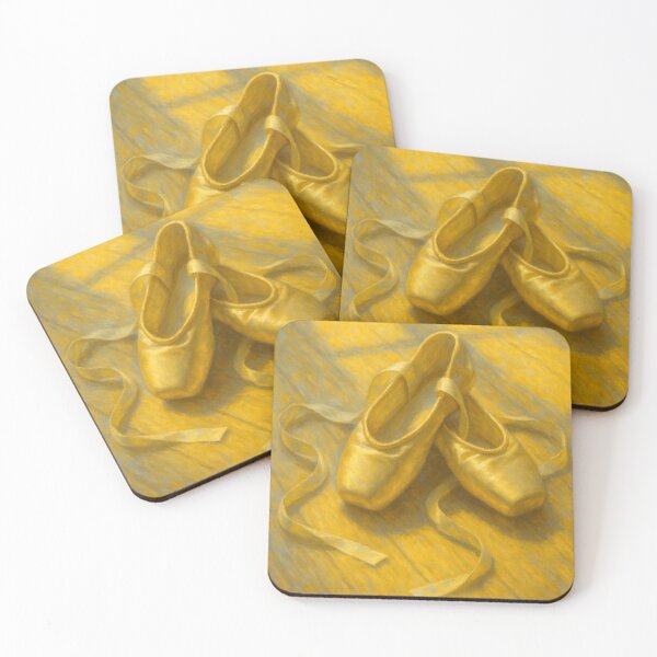 Item preview, Golden Ballet Shoes - Cute Ballet Gift for Dancers & Little Ballerinas designed and sold by artecomm.