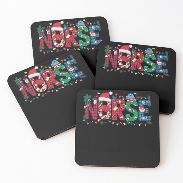 Item preview, Christmas Nurse Lights Buffalo Plaid Holiday designed and sold by TalalosART.