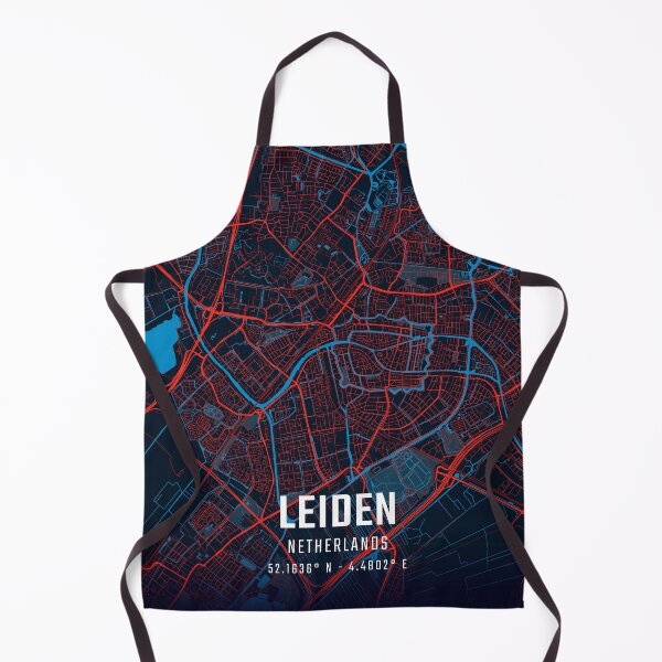 Item preview, Leiden Red & Blue Minimalist Map designed and sold by HomeLivingCo.