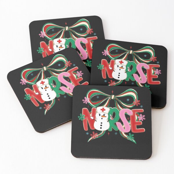 Item preview, Christmas Nurse Snowman Cute Holiday Bow Design designed and sold by TalalosART.