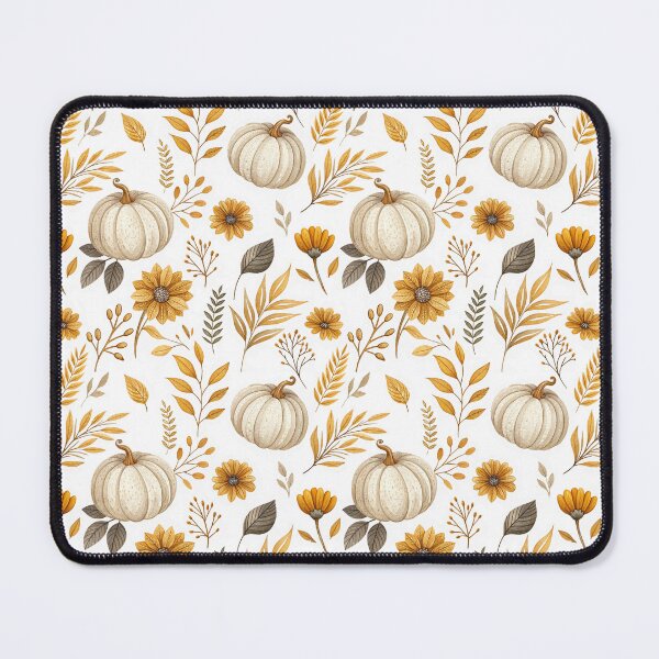 Item preview, A warm and beautiful autumn design with pumpkins, amber leaves and flowers designed and sold by Merrylands Artshop.